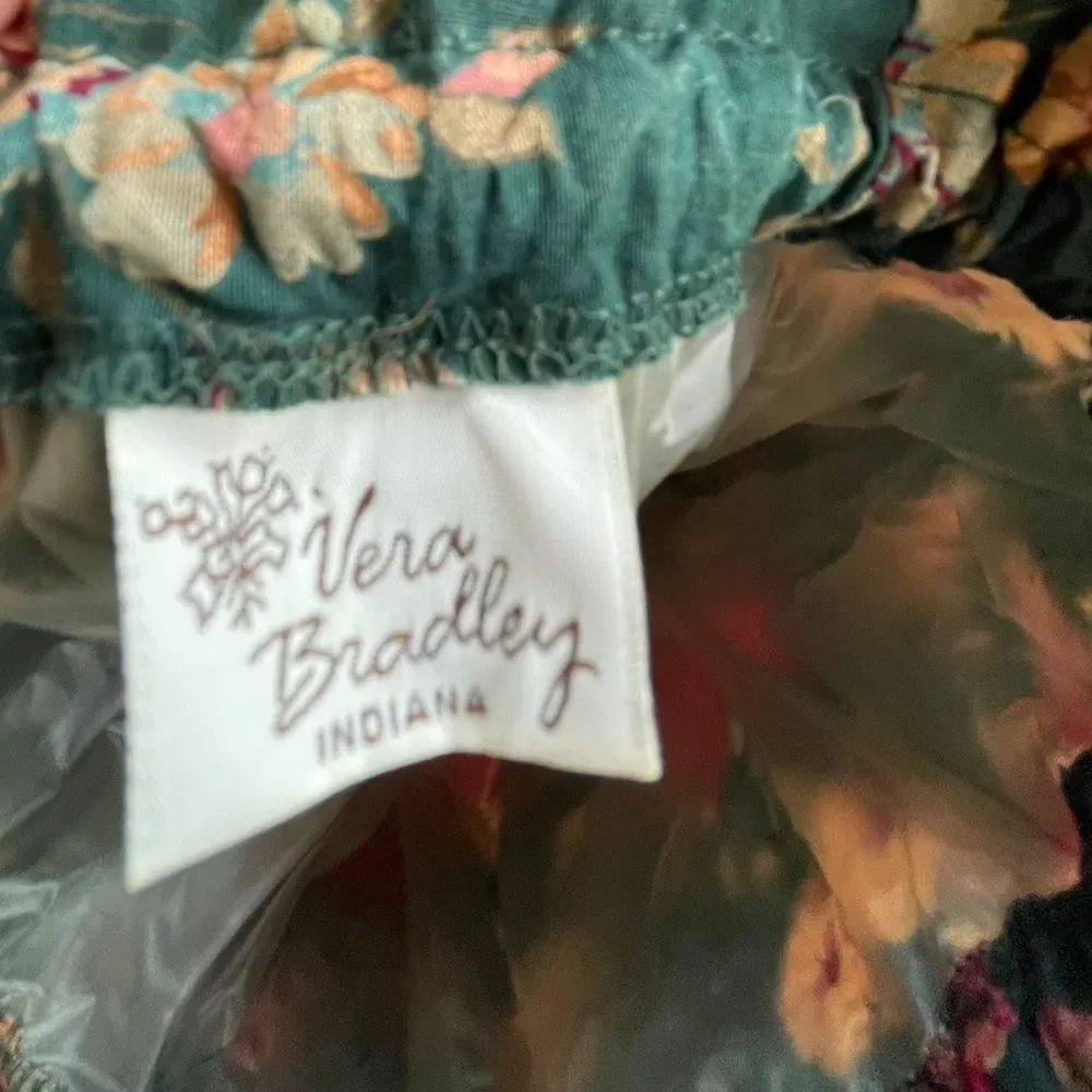 Vera Bradley Indiana Greenbriar Vintage 1980s Bucket Bag Draw String EUC